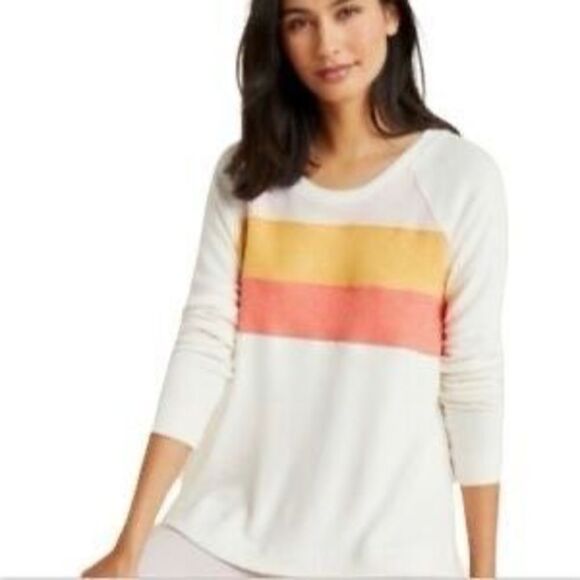 Saturday Sunday Anthropologie Colorblock Sweater Crewneck Size S - Picture 1 of 11